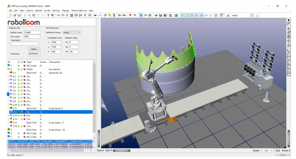 Sanding and Polishing – ARPP offline Programming and simulation software